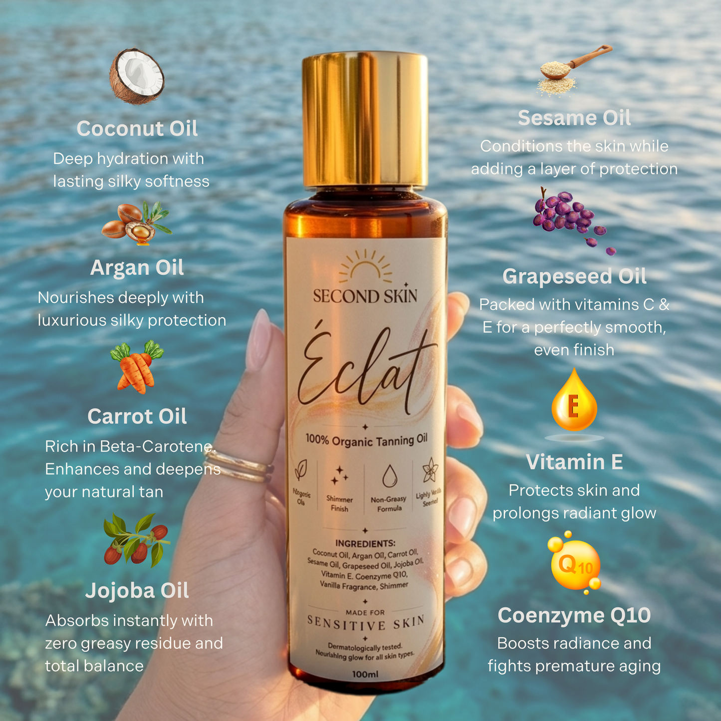 Éclat Organic Tanning Oil