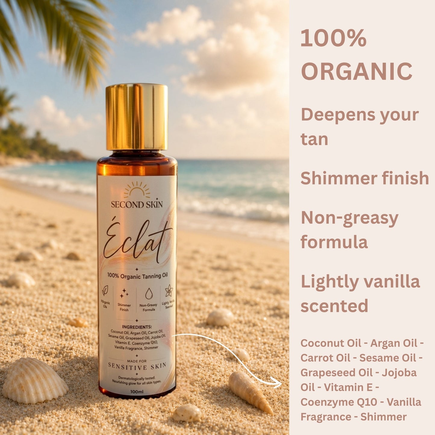 Éclat Organic Tanning Oil