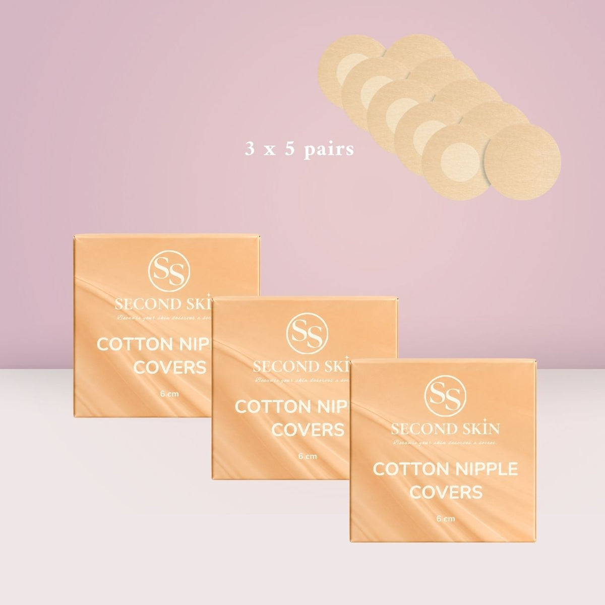 SecondSkin Cotton Nipple Covers - 3 Packs